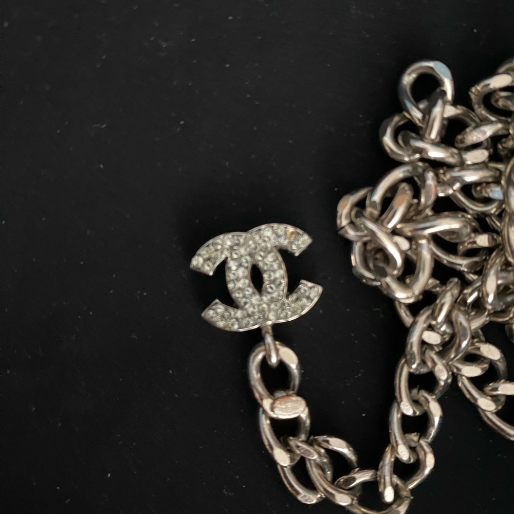 Chanel belt/necklace with CHANEL letters with rhinestones/crystals - Picture 2 of 4